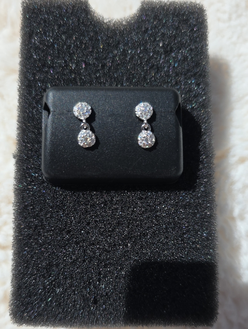Sparkling Double-Drop 1 CTW MOISSANITE SET IN 925 STERLING SILVER